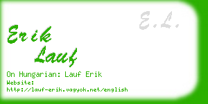 erik lauf business card